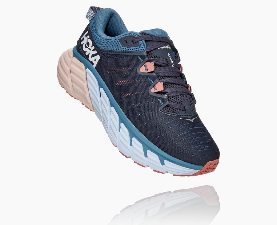 Hoka One One Running Shoes Womens Navy - Gaviota 3 - 68794FELS